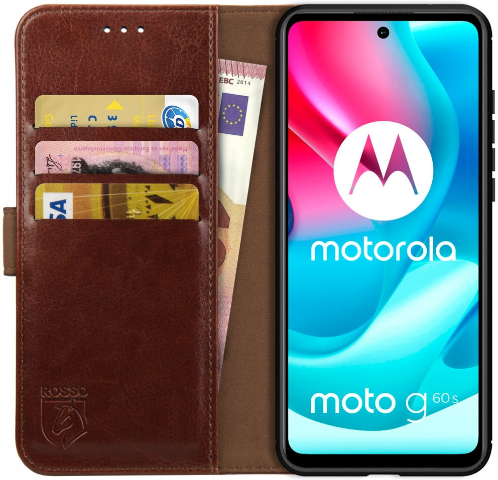 Rosso Element PU Θήκη Πορτοφόλι Motorola Moto G60S - Brown (8719246339714)