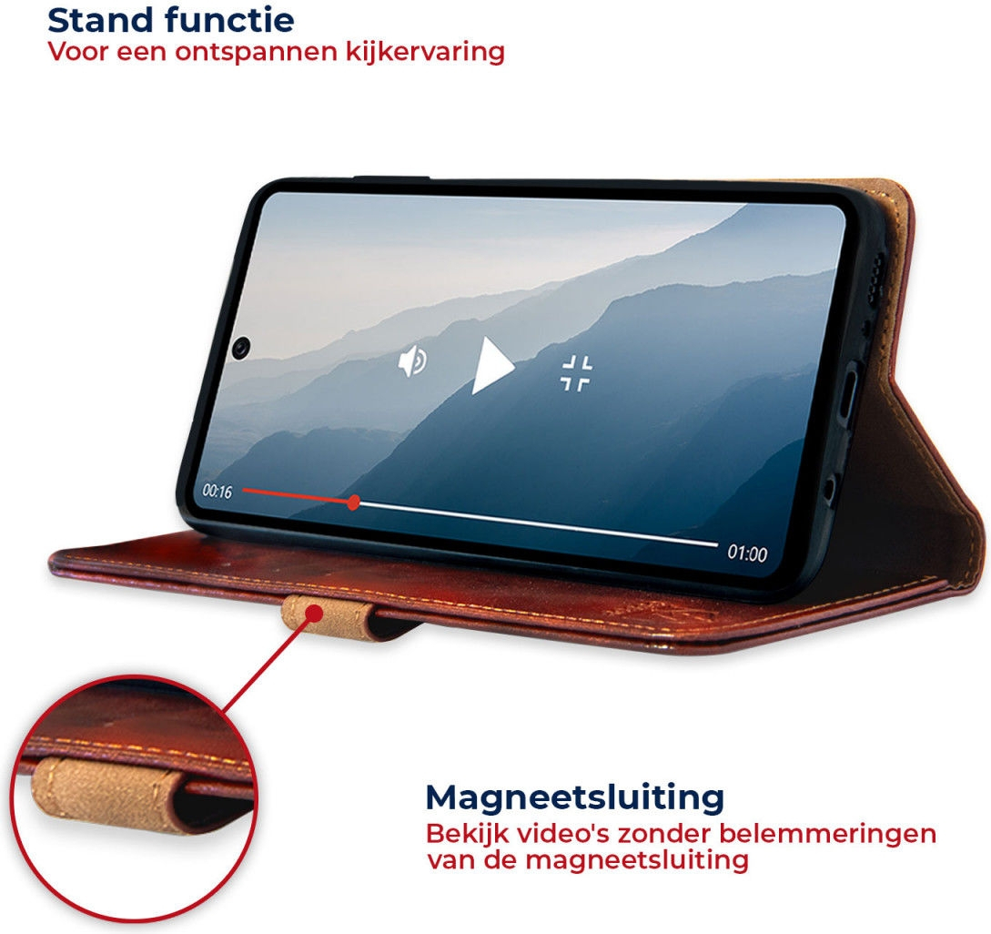 Rosso Element PU Θήκη Πορτοφόλι Motorola Moto G60S - Brown (8719246339714)