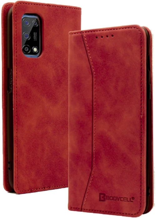 Bodycell Θήκη - Πορτοφόλι Realme 7 5G - Red (5206015058295)