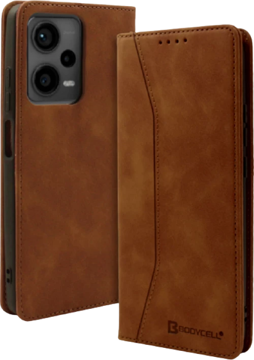 Bodycell Θήκη - Πορτοφόλι Xiaomi Redmi Note 12 Pro Plus - Brown (5206015019630)