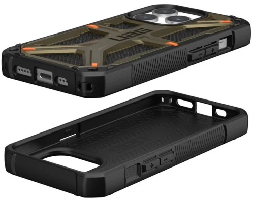 UAG Monarch - Ανθεκτική Θήκη Apple iPhone 15 Pro - Kevlar Elemental Green (11427811397B)