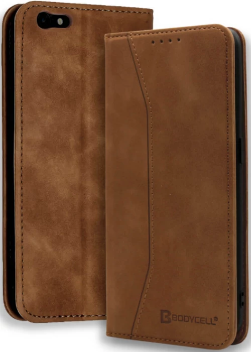 Bodycell Θήκη - Πορτοφόλι Apple iPhone 6S Plus / 6 Plus - Brown (5206015057373)
