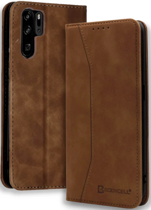 Bodycell Θήκη - Πορτοφόλι Huawei P30 Pro - Brown (5206015060342)