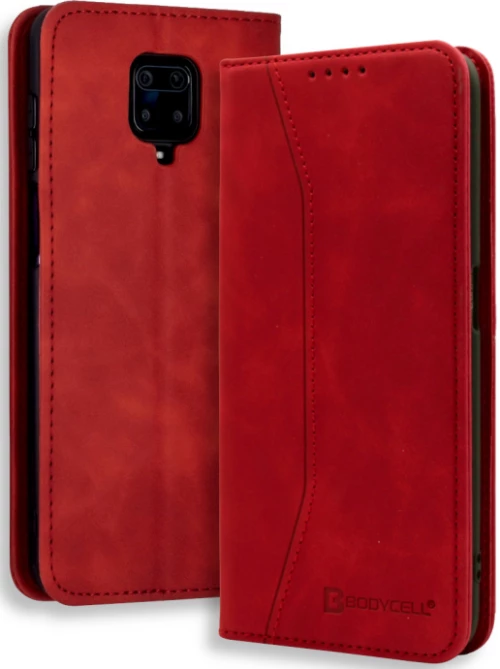 Bodycell Θήκη - Πορτοφόλι Xiaomi Redmi Note 9S / 9 Pro / 9 Pro Max - Red (5206015059735)