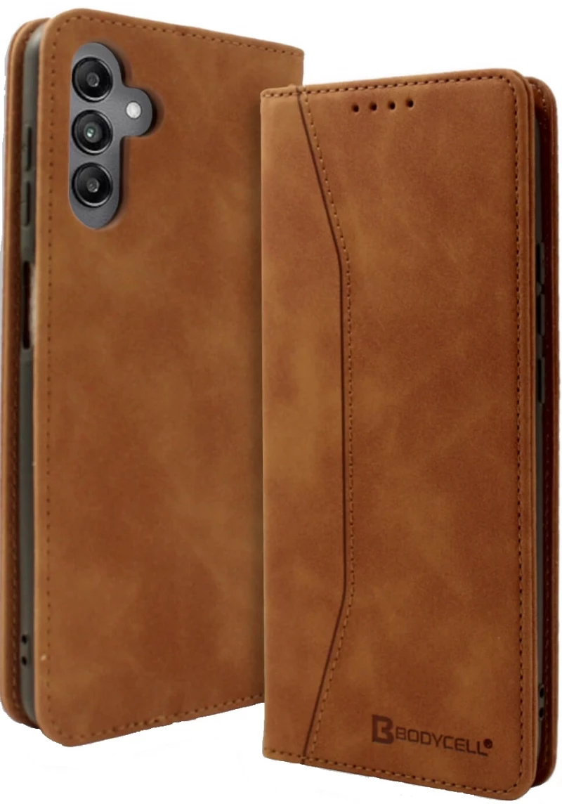 Bodycell Book Case - Θήκη Πορτοφόλι - Samsung Galaxy A05s - Brown (5206015073380)