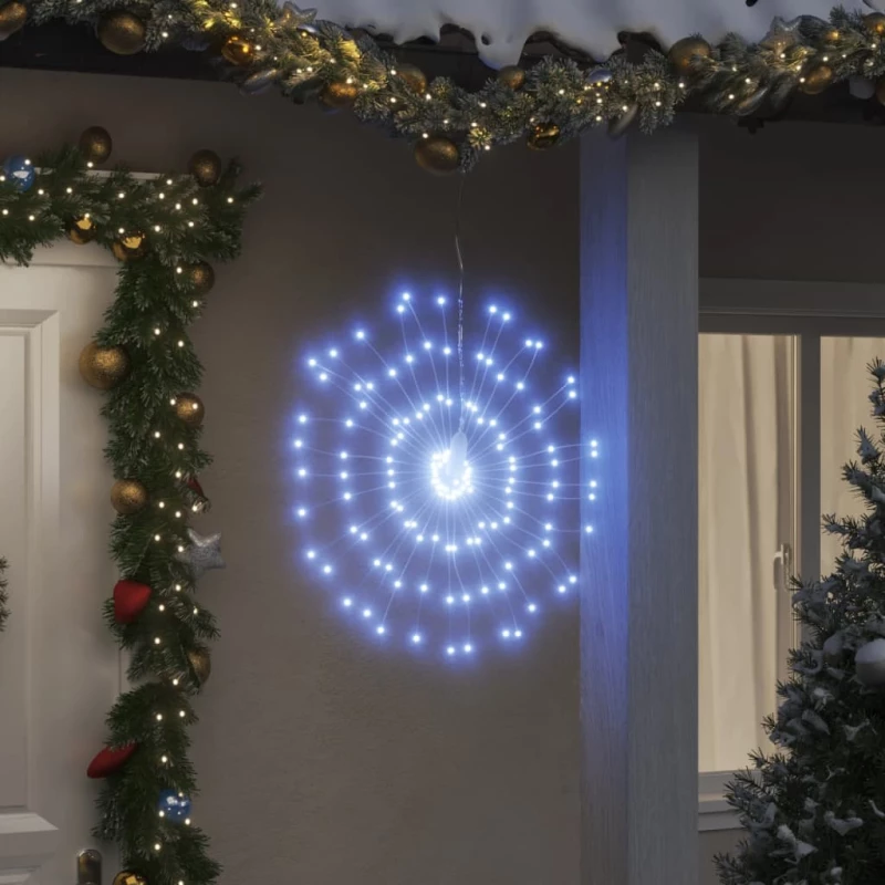 Φωτάκια Χριστουγεννιάτικα 4 Τεμ. 140 LED Ψυχρό Λευκό 17 εκ. 356222