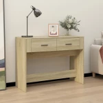 Τραπέζι Κονσόλα Sonoma Δρυς 100x39x75 εκ. Επεξεργασμένο Ξύλο Καφέ 816779