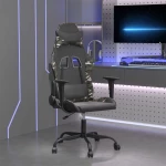Καρέκλα Gaming Μαύρο/Παραλλαγή από Συνθετικό Δέρμα Μαύρο 3143652