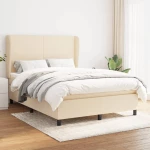 Κρεβάτι Boxspring με Στρώμα Κρεμ 140x200 εκ. Υφασμάτινο Κρεμ 3127810