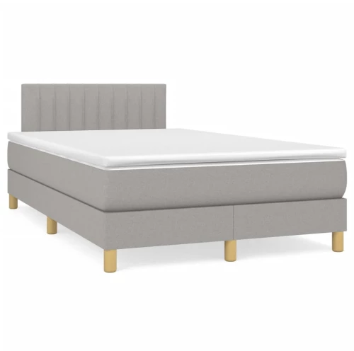 Κρεβάτι Boxspring με Στρώμα & LED Αν.Γκρι 120x190εκ. Υφασμάτινο Γκρι 3270102