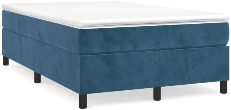 Κρεβάτι Boxspring με Στρώμα Σκούρο Μπλε 120x190 εκ. Βελούδινο Μπλε 3269707