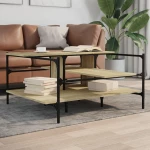 Τραπεζάκι Σαλονιού Sonoma Δρυς 100x100x48,5 εκ. Επεξεργ. Ξύλο Καφέ 842312