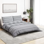 Σετ Παπλωματοθήκης Γκρι 225x220 εκ. Βαμβακερό Γκρι 136445