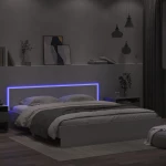 Πλαίσιο Κρεβατιού με Κεφαλάρι/LED Λευκό 200 x 200 εκ. Λευκό 3207581