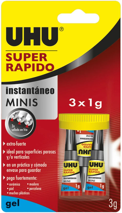 Άμεση Kόλλα UHU 36527 Minis 3 Μονάδες (1 g) S7912699