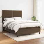 Κρεβάτι Boxspring με Στρώμα Σκούρο Καφέ 140x190 εκ. Υφασμάτινο Καφέ 3141692