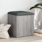 Παγκάκι Αποθήκευσης Γκρι Sonoma 42x42x45 εκ. Επεξεργασμένο Ξύλο Γκρι 835038