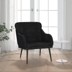 Πολυθρόνα Μαύρη 63 x 76x 80 εκ. Βελούδινη Μαύρο 351440