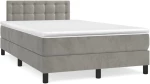 Κρεβάτι Boxspring με Στρώμα & LED Αν.Γκρι 120x190εκ. Βελούδινο Γκρι 3270177