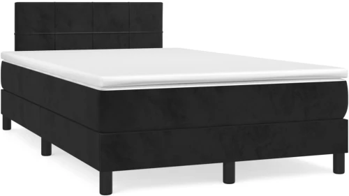 Κρεβάτι Boxspring με Στρώμα Μαύρο 120x190 εκ. Βελούδινο Μαύρο 3269839