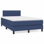 Κρεβάτι Boxspring με Στρώμα Μπλε 120x190 εκ. Υφασμάτινο Μπλε 3269743