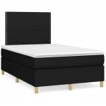 Κρεβάτι Boxspring με Στρώμα Μαύρο 120x190 εκ. Υφασμάτινο Μαύρο 3269925