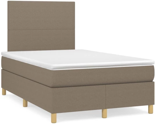 Κρεβάτι Boxspring με Στρώμα Taupe 120x190 εκ. Υφασμάτινο μπεζ-γκρι 3269920