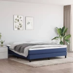 Κρεβάτι Boxspring με Στρώμα Μπλε 180x200 εκ. Υφασμάτινο Μπλε 3144099