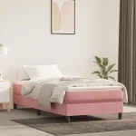 Κρεβάτι Boxspring με Στρώμα Ροζ 80 x 200 εκ. Βελούδινο Ροζ 3144302