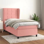 Κρεβάτι Boxspring με Στρώμα Ροζ 80 x 200 εκ. Βελούδινο Ροζ 3129182