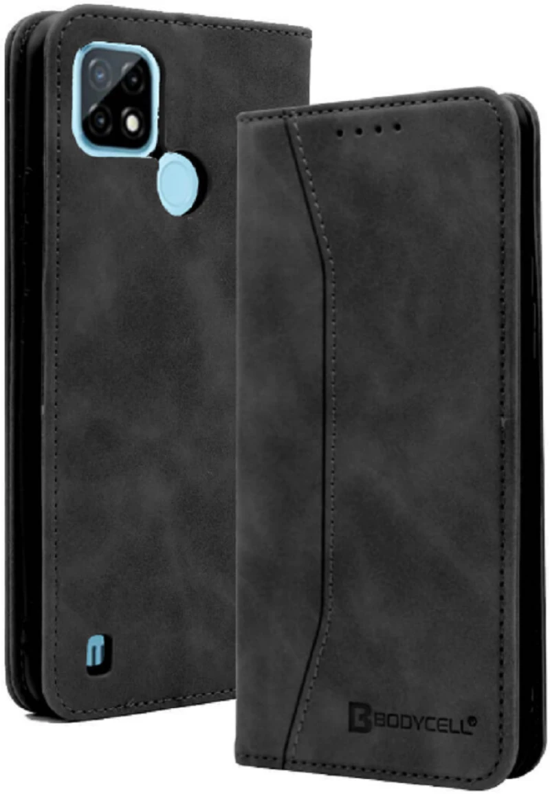 Bodycell Θήκη - Πορτοφόλι Realme C21 - Black (5206015059049)