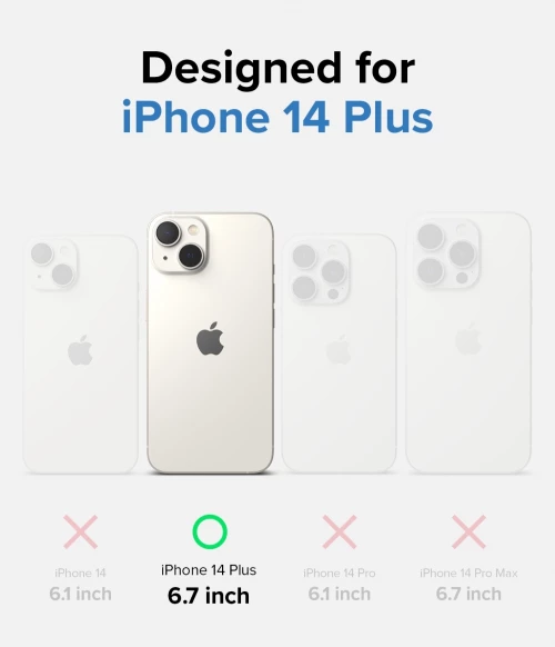 Ringke Fusion Σκληρή Θήκη με TPU Bumper - Apple iPhone 15 Plus / 14 Plus - Matte Clear (8809881263267)