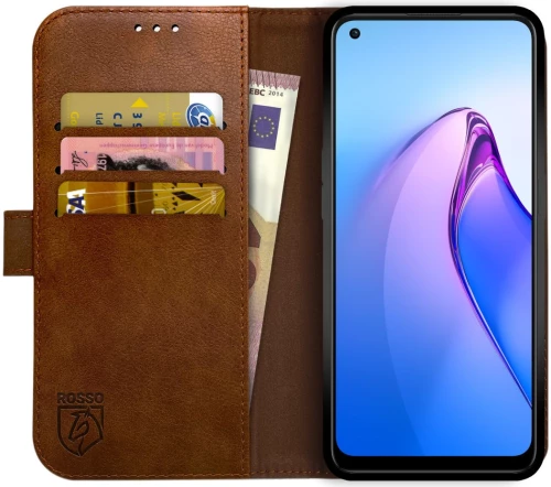 Rosso Element PU Θήκη Πορτοφόλι Oppo Reno8 - Brown (8719246375781)