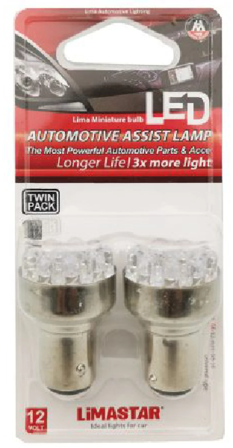 ΛΑΜΠΕΣ LED LIMASTAR 12V-12LED STOP ΤΥΠ.12V 21/5W S25/BAY15D/1157 ΣΕΤ/2ΤΜΧ