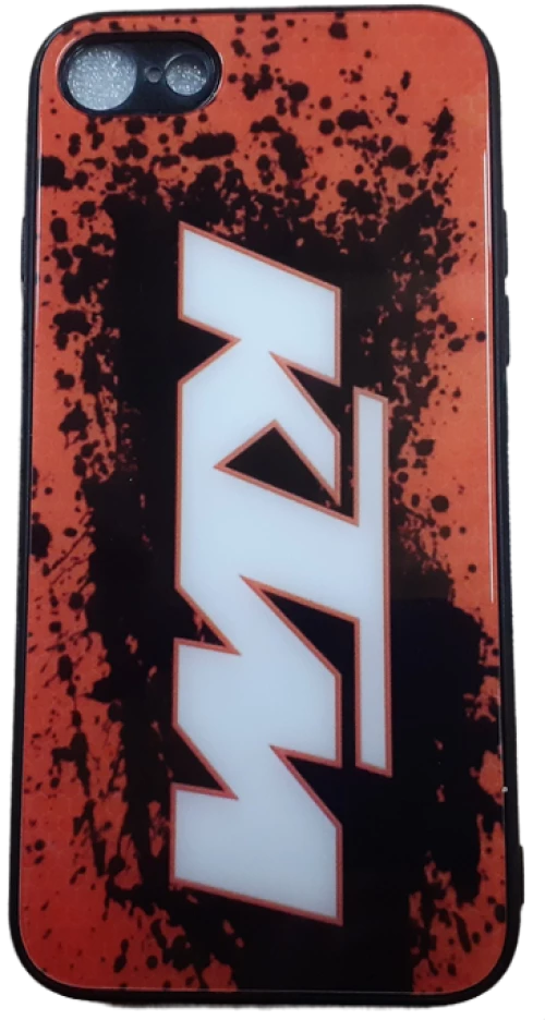 ΘΗΚΗ ΚΙΝΗΤΟΥ IPHONE 7+8 ME LOGO KTM  ΜΑΥΡΗ ΠΟΤΡΟΚΑΛΙ
