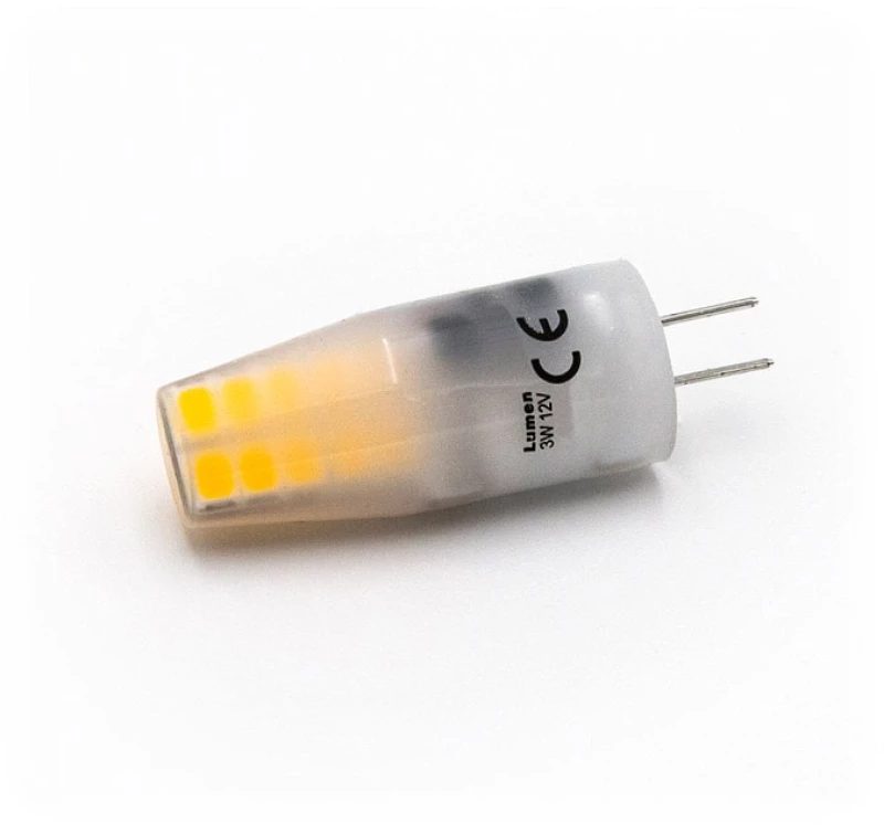 Adeleq Led Λάμπα Σιλικόνης Smd G4 3W 12Vac-Dc Ματ Θερμό 13-090300