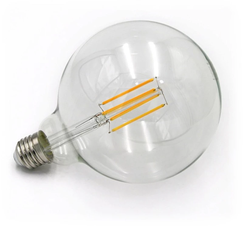 Adeleq Led Λάμπα Cog Globe Φ125 Διάφανο Ε27 8W Ντιμαριζόμενο Θερμό 13-2711258009