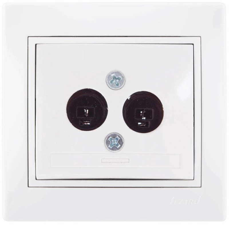 Lezard Πρίζα HI-FI με 2 Εξόδους Λευκό Mira (Πλήρης) 701.0202182