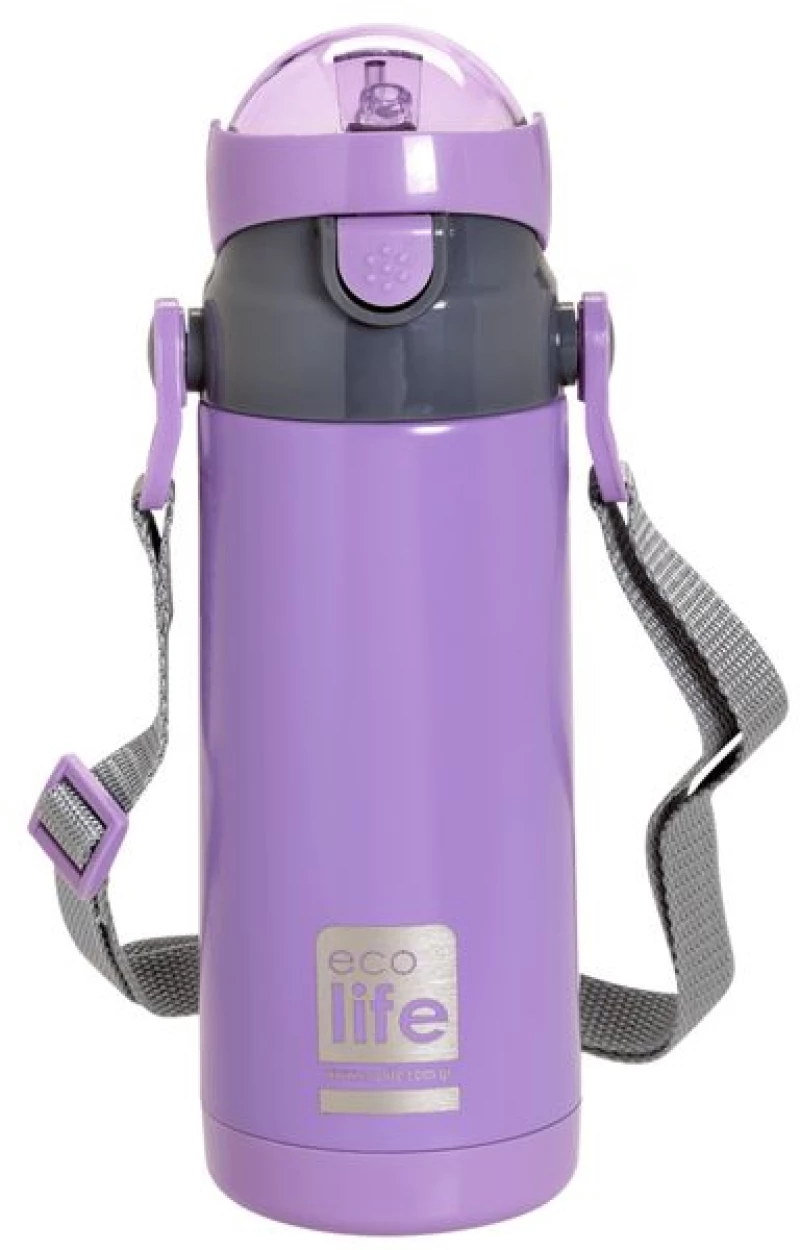 Ecolife Θερμός Παιδικός Kids Thermos 400ml Lilac 33-BO-2995