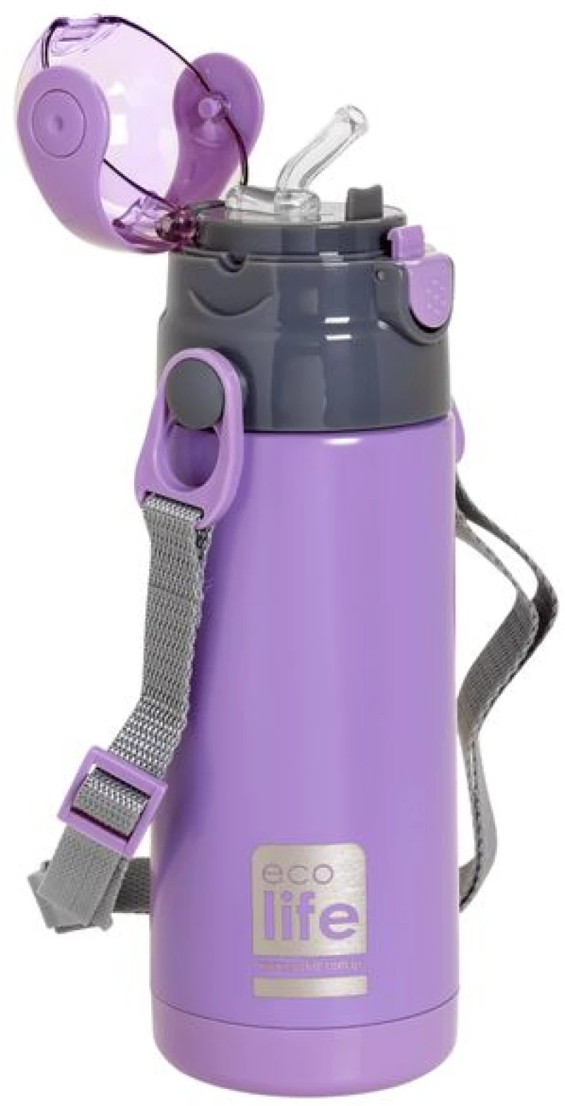 Ecolife Θερμός Παιδικός Kids Thermos 400ml Lilac 33-BO-2995