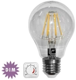 Adeleq Led Λάμπα Cog Αχλάδι Διάφανο Ε27 8W Ντιμαριζόμενο Θερμό 13-27218009