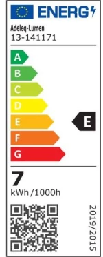 Adeleq Led Λάμπα Cog Σφαιρικό Διάφανο Ε14 7W 230V Λευκό 13-141171