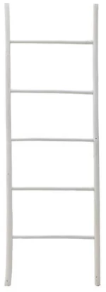 Inart Διακοσμητική Σκάλα Μπαμπού 50x150x2cm Λευκή 3-70-236-0173