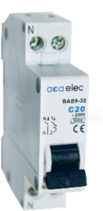 MCB 1P+N C10 3kA 1M