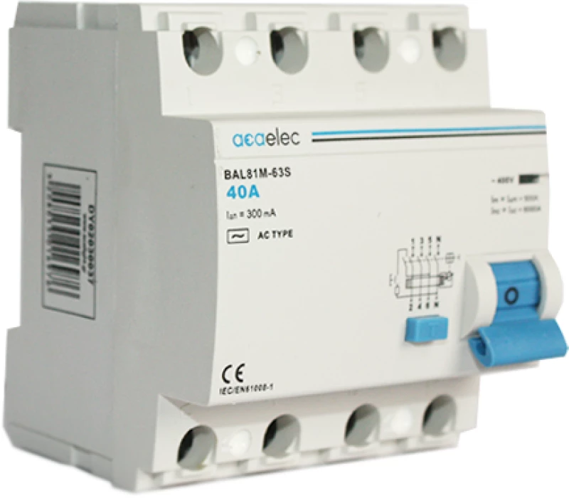 RCCB 4x40A 300mA 4M AC-Type