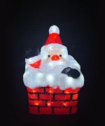 ACRYLIC CHIMNEY SANTA 50 LED ΛΕΥΚΑ IP44 23,5*23,5*35cm  30cm ΚΑΛ.