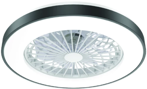 ΑΝΕΜΙΣΤΗΡΑΣ ΟΡΟΦΗΣ ΠΛΑΦΟΝΙΕΡΑ ΜΑΥΡΗ DIMMABLE DC22W Φ50 7 ΔΙΑΦΑΝH ABS ΠΤΕΡΥΓΙΑ ΤΗΛΕΧΕΙΡΙΣΤΗΡΙΟ