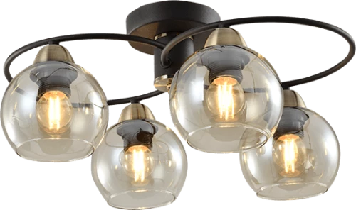 JAY CHANDELIER 4XE27 SAND BLACK/BRONZE