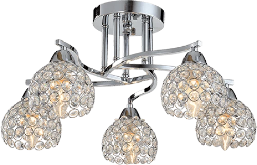 LIZA CHANDELIER 5XE14 CHROME