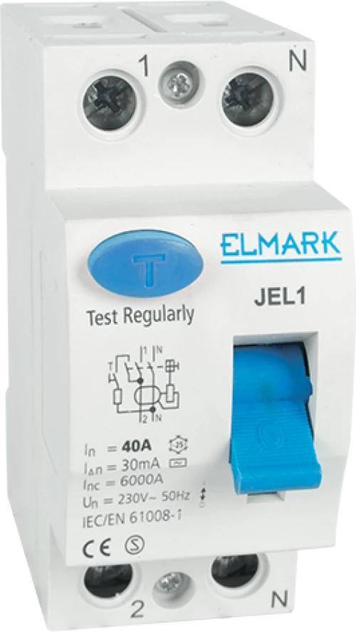 RESIDUAL CURRENT DEVICE JEL1 6kA 2P 10A/100mA